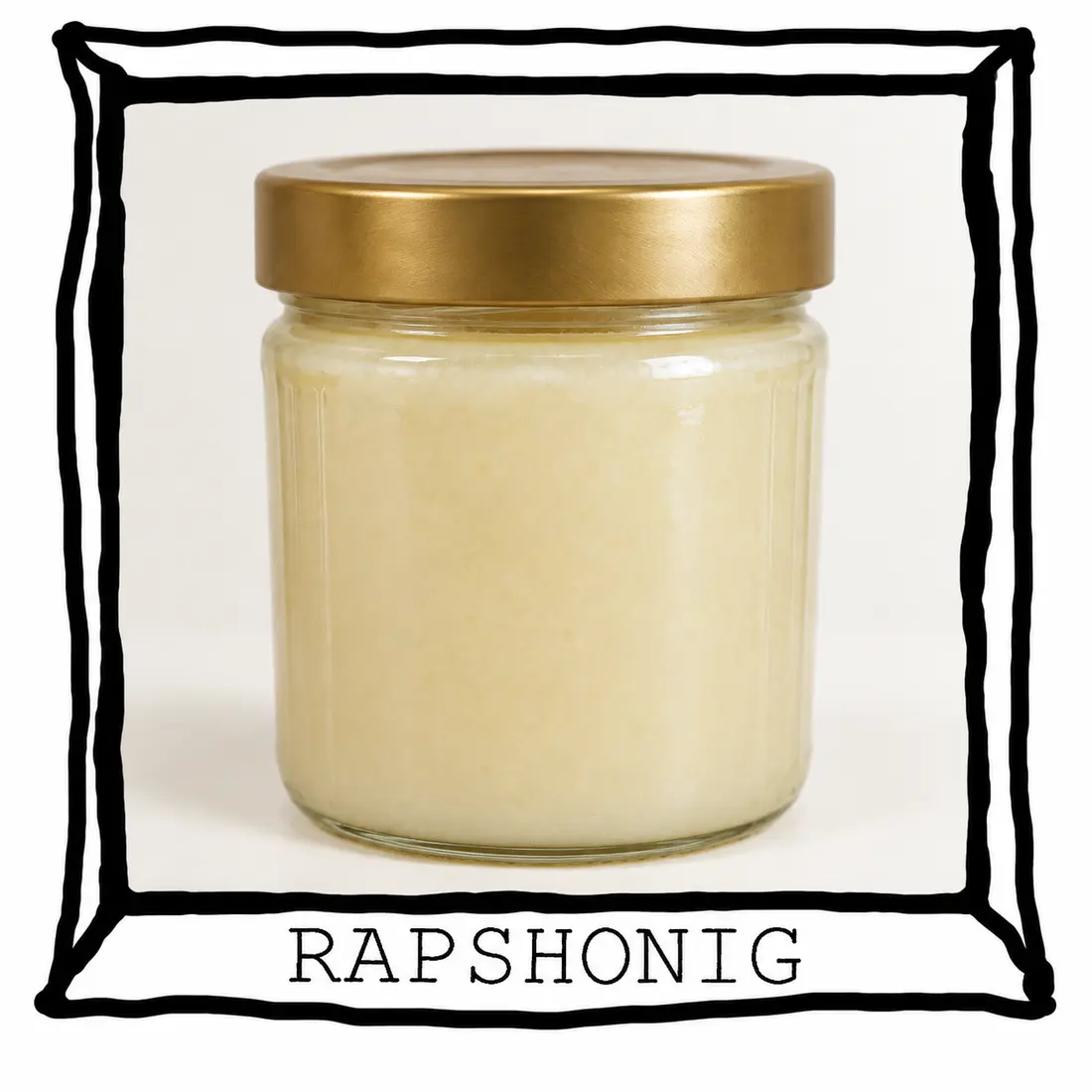 Heller cremiger Rapshonig im Glas